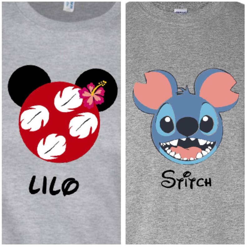 Lilo and Stitch Shirt, Disney Lilo and Stitch Shirts, Disney Family Shirt, Disney Matching Tee, Personalized Lilo and Stitch Tees afbeelding 1