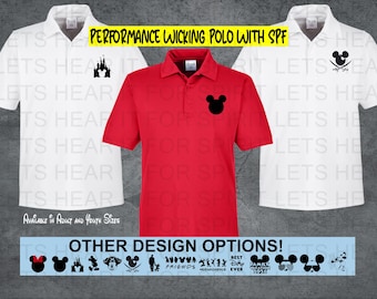 Polo Disney, Polo de golf de Mickey Mouse para hombre, Camiseta de castillo Disney para hombre, Polo de rendimiento Disney para hombre, Vacaciones familiares, Pirata