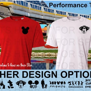 Disney Performance Shirt, Mens Mickey Mouse Performance Shirt, Mens and Boys Moisture Wicking Disney Castle Shirt, Matching Family Shirts