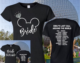Disney Bachelorette Shirts, Disney Bride Shirt, Disney Bridal Party Shirts, Disney Bride, Disney Bridesmaid Shirts,  Bachelorette Party Tees