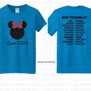 Epcot Birthday Shirt, Epcot Birthday Drinking around the world, Epcot Birthday Drinking Shirt Minnie Epcot Drinking Shirt with countries!