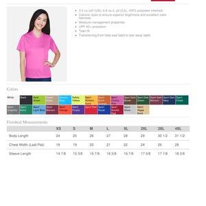 K&ouml;nnte beinhalten: Ein pinkfarbenes V-Ausschnitt-Performance-T-Shirt von Team 365. Das Bild zeigt eine Frau, die das Shirt tr&auml;gt. Das Shirt besteht aus 100 % Polyester-Interlock und hat feuchtigkeitsregulierende Eigenschaften. Erh&auml;ltlich in den Gr&ouml;&szlig;en XS bis 4XL.