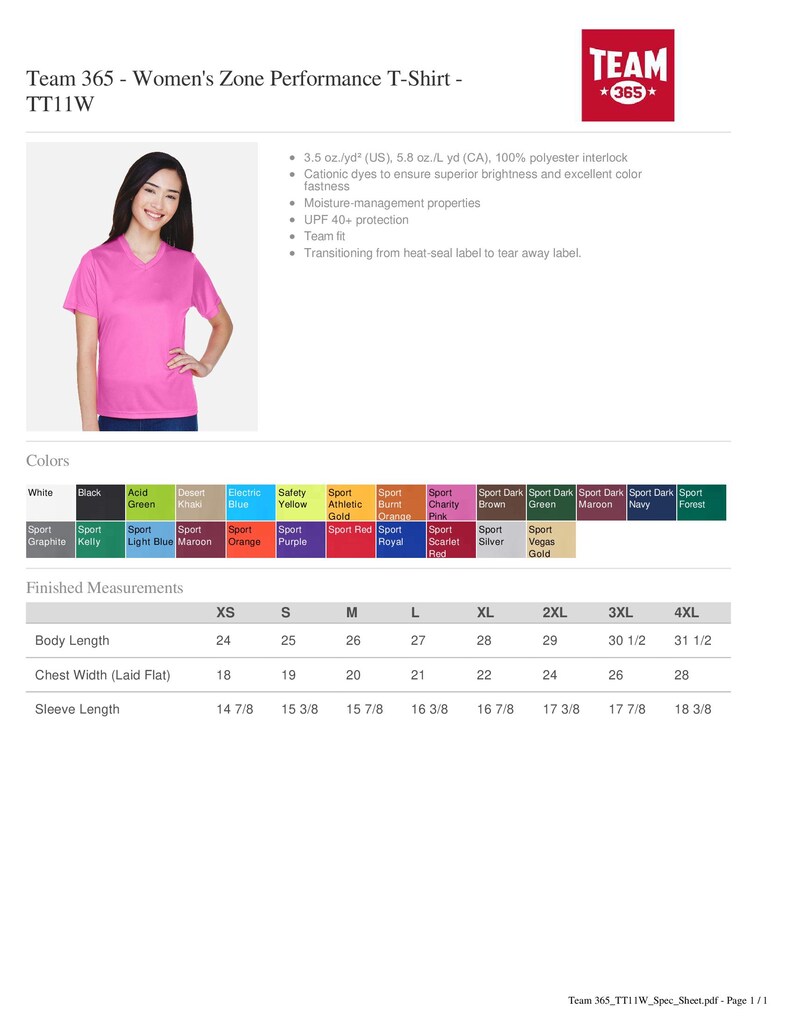 K&ouml;nnte beinhalten: Ein pinkfarbenes V-Ausschnitt-Performance-T-Shirt von Team 365. Das Bild zeigt eine Frau, die das Shirt tr&auml;gt. Das Shirt besteht aus 100 % Polyester-Interlock und hat feuchtigkeitsregulierende Eigenschaften. Erh&auml;ltlich in den Gr&ouml;&szlig;en XS bis 4XL.