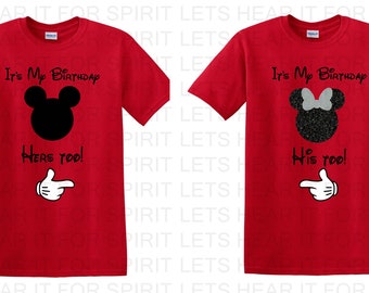 Disney Twin Shirts, Disney Twins Birthday Shirts, Birthday Shirts for Twins, Birthday Shirts for Twins, Minnie and Minnie Birthday Shirts