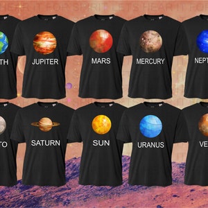 Planet Tshirts, Group Halloween Shirts, Planet Halloween Shirts, Teacher Shirts, Group Costume, Couples Halloween Costume, Matching Family