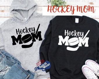 Hockey Mom Hoodie, Hockey Mom Sweatshirt, Hockey Hoodie, Hockey Mom Hooded Sweatshirt,  Ice Hockey Hoodies Hockey Spirit Wear, Gift for Mom