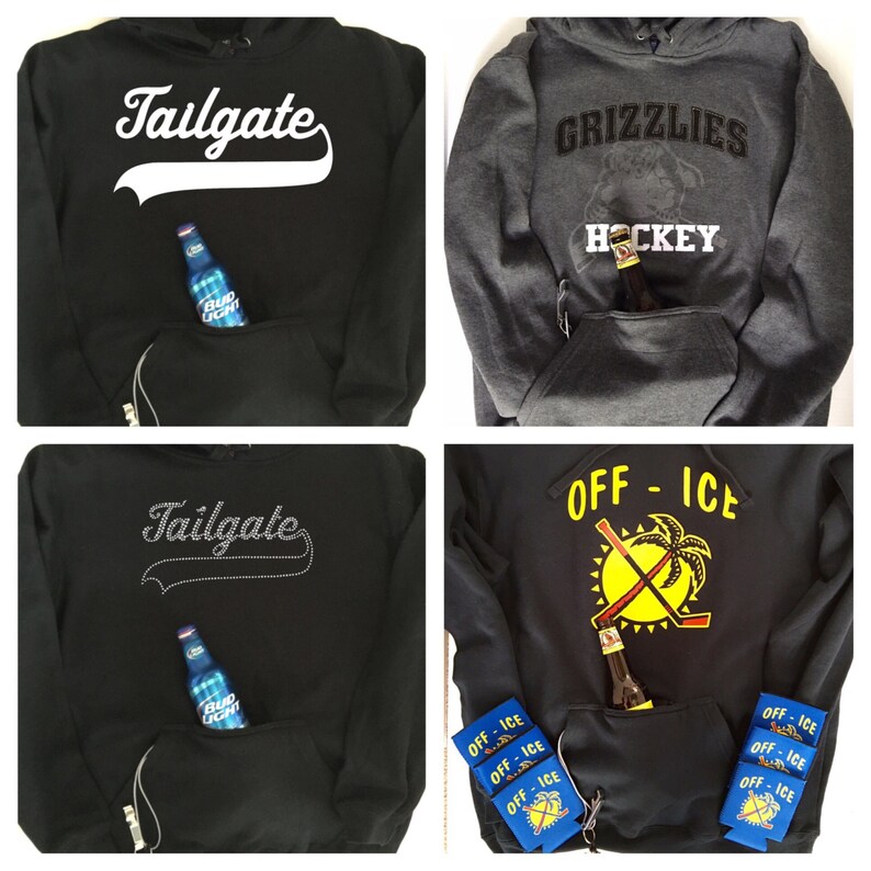 Custom Tailgate Hoodie Sweatshirt built in neoprene insulated Etsy
