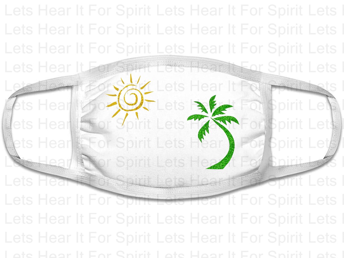 Palm Tree Face Mask Sunset Mask With Palm Tree Vacation Etsy