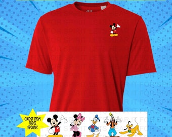 Donald Duck Disney Moisture Wicking Shirts Disney Performance Tees