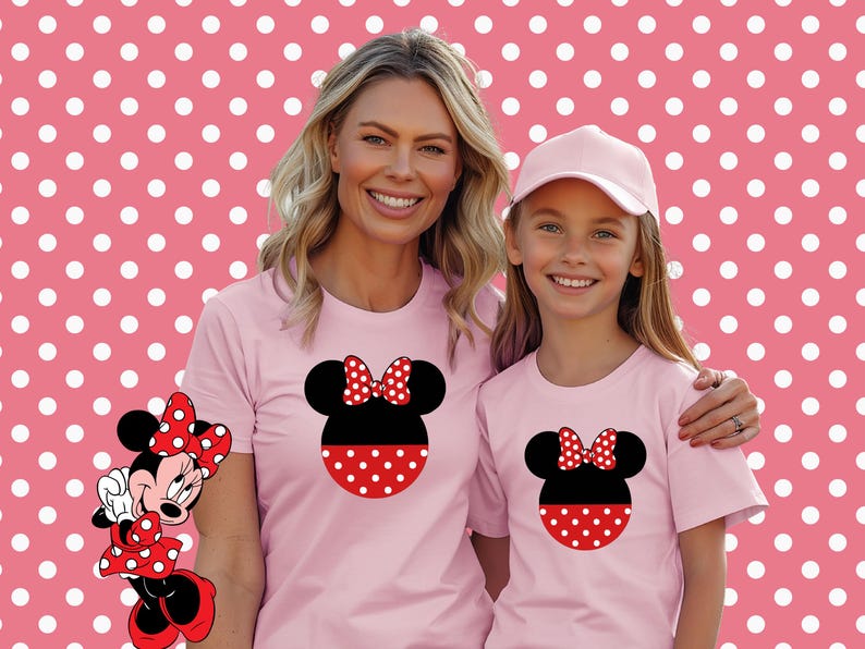 Minnie Polka Dot Tshirt, Disney Minnie Mouse Shirt, Disney Trip Matching Shirts, Minnie Mouse TShirt, Cute Minnie Shirt, Minnie Mouse Gift Light Pink