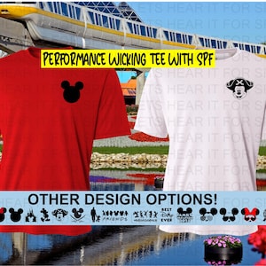 Disney Performance Shirt, Mens Mickey Mouse Performance Shirt, Mens and Boys Moisture Wicking Disney Pirate Shirt, Matching Family Shirts