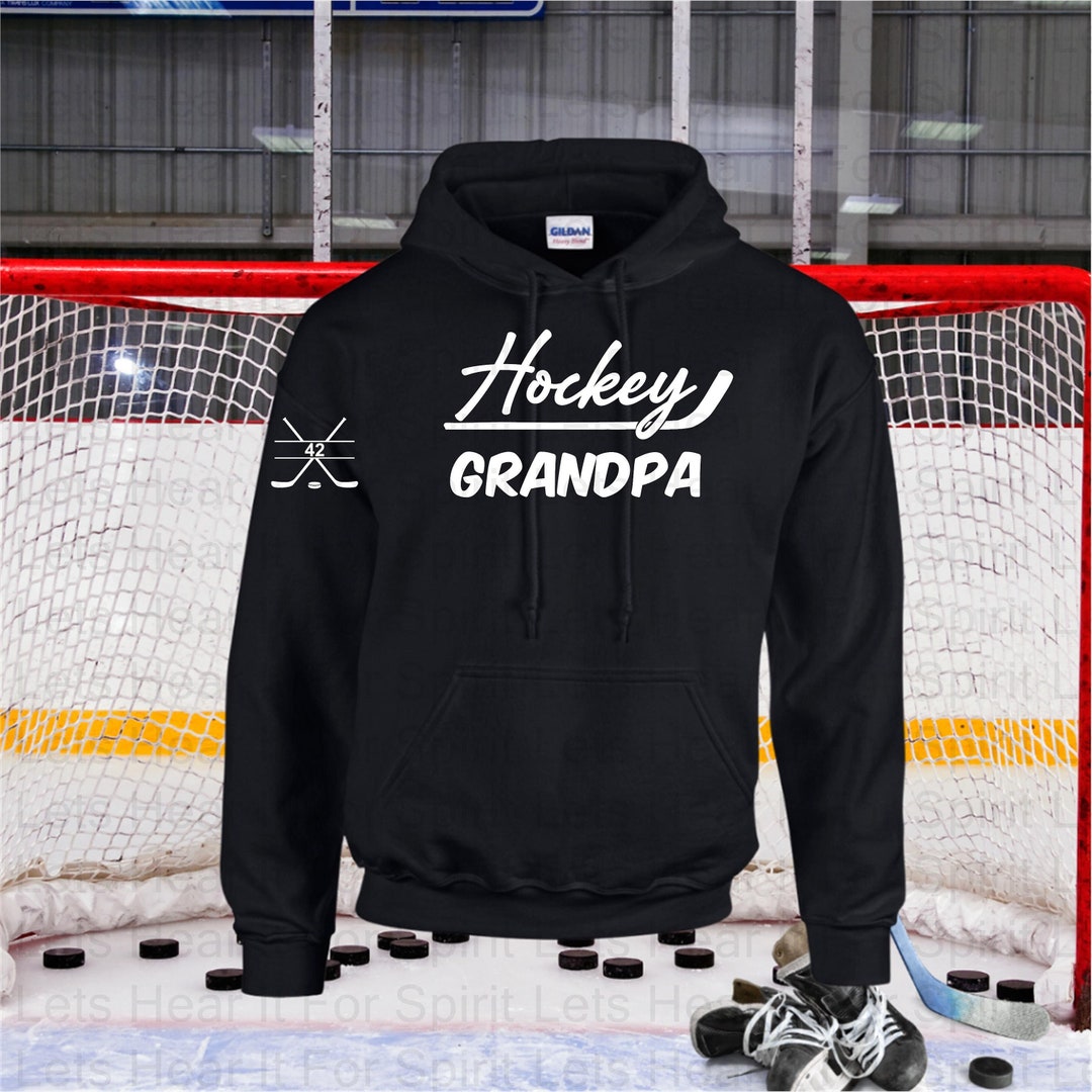 CafePress Hockey Grandpa Sweatshirt - Dark Color, Classic Crewneck Pullover