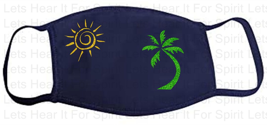 Palm Tree Face Mask Sunset Mask With Palm Tree Vacation Etsy