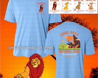 Lion King Disney T-Shirt, Pride Rock National Park Shirt, Disney Simba Shirt, Disney Lion King Shirt, Unisex Nala, Animal Kingdom Shirt Gift