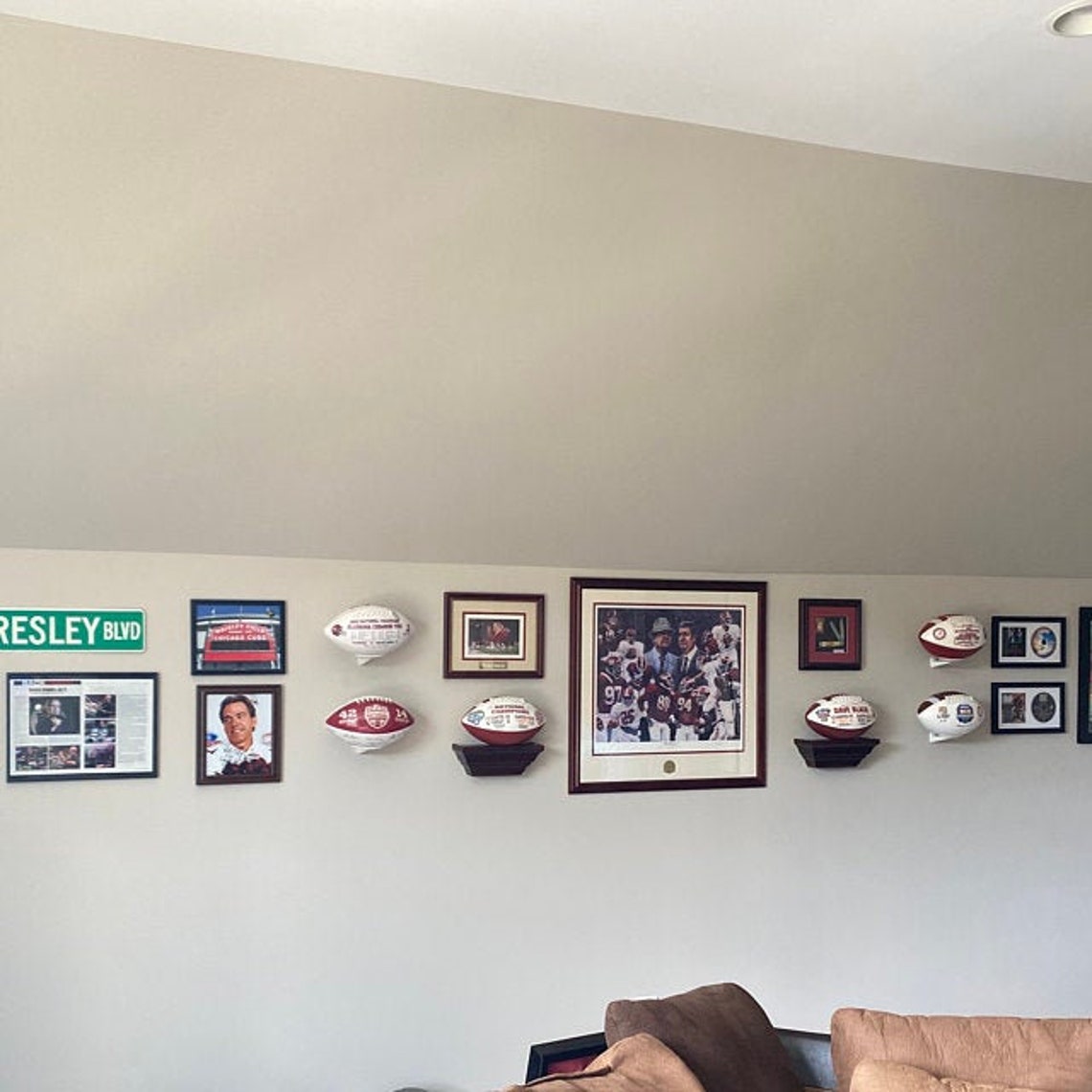 Wall Mount Display Bracket for Footballs Etsy