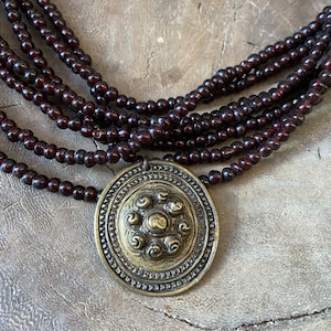 CESAEEE PARIS vintage necklace, multilayered beads necklace, bohemian designer necklaces