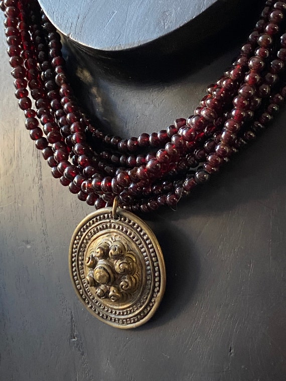 CESAEEE PARIS vintage necklace, multilayered beads necklace, bohemian designer necklaces, costume jewelry , bijoux artisanal