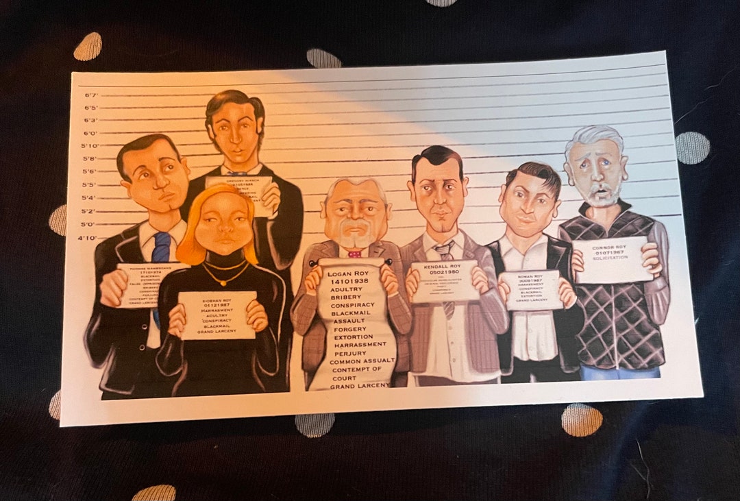 Succession Sticker Pack Succession Mugshot Sticker - Etsy