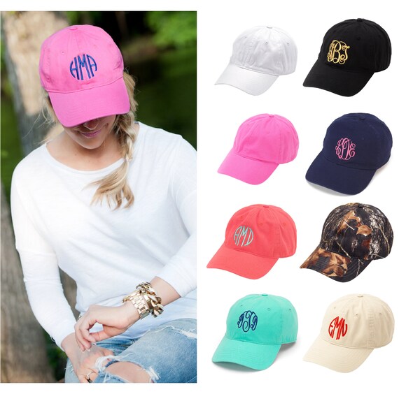 Personalized Black Baseball Cap Monogram Hat Black Womens Etsy