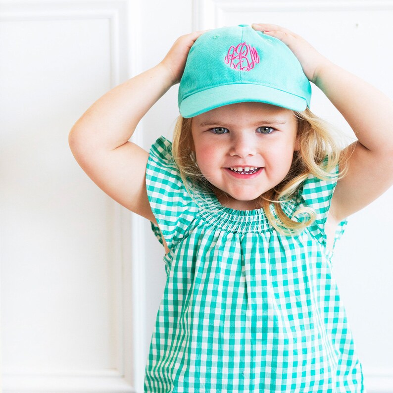 Monogrammed Kids Baseball Hat Personalized Kids Baseball Cap Etsy