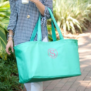 Monogrammed Large Beach Bag Beach Shoulder Tote Extra Large - Etsy