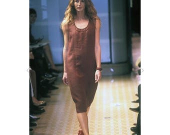 1980s Vintage Hermés - Paris, 100% Silk Dress , Aqua Blue , Self