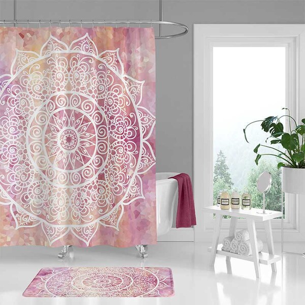Mandala Bath Rug Etsy