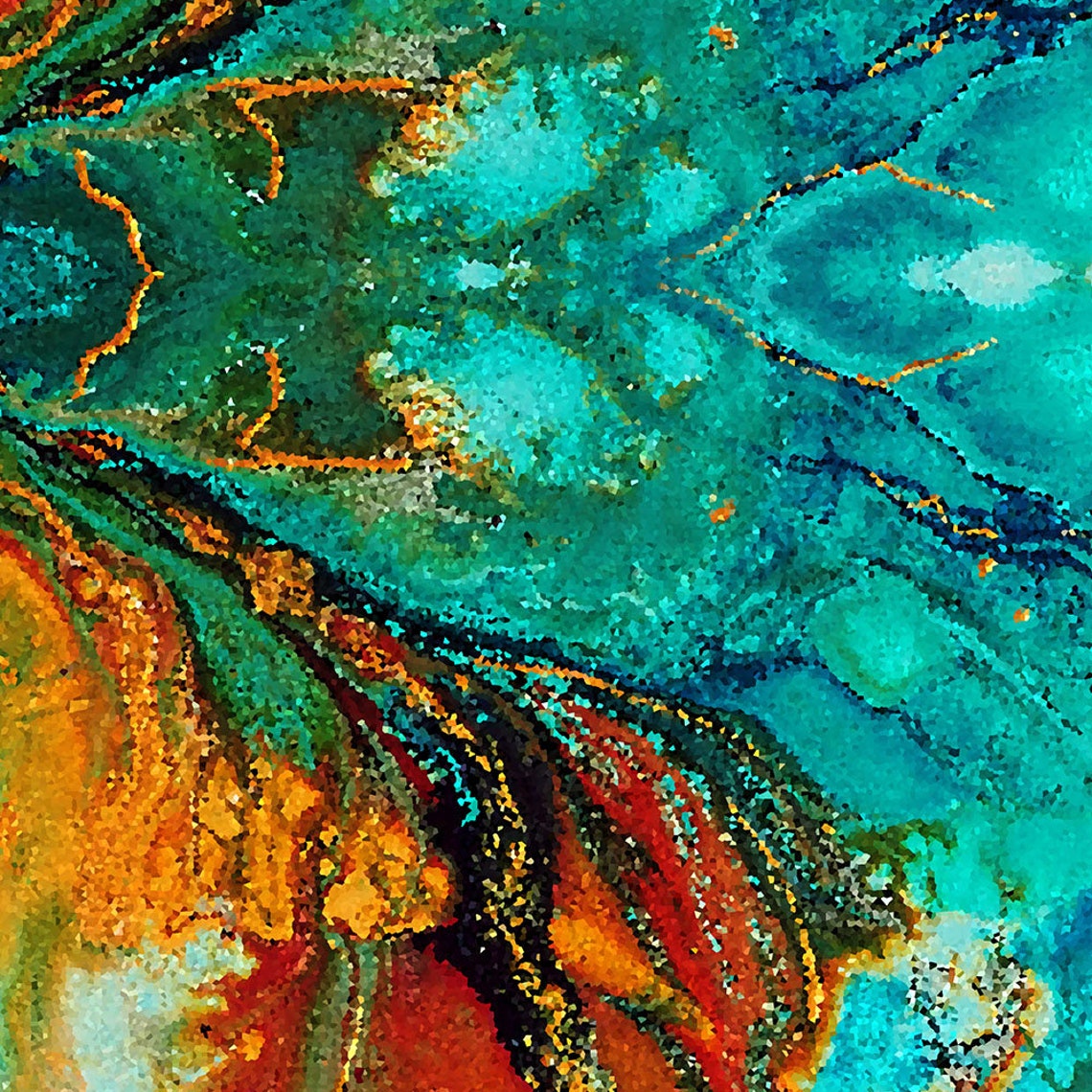 Wall Hanging Tapestries Teal Turquoise Burnt Orange Etsy