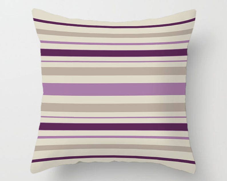 Purple Throw Pillow Cover Lavender Lilac Violet Beige Cushion Etsy