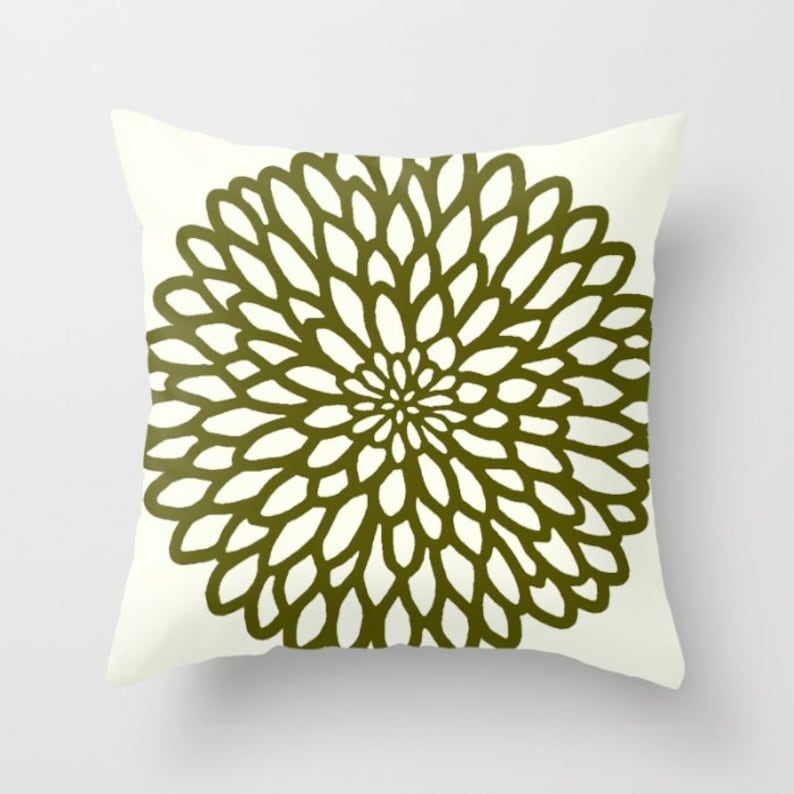 Olive Green Pillow Covers Dark Green Throw Pillow Case Etsy