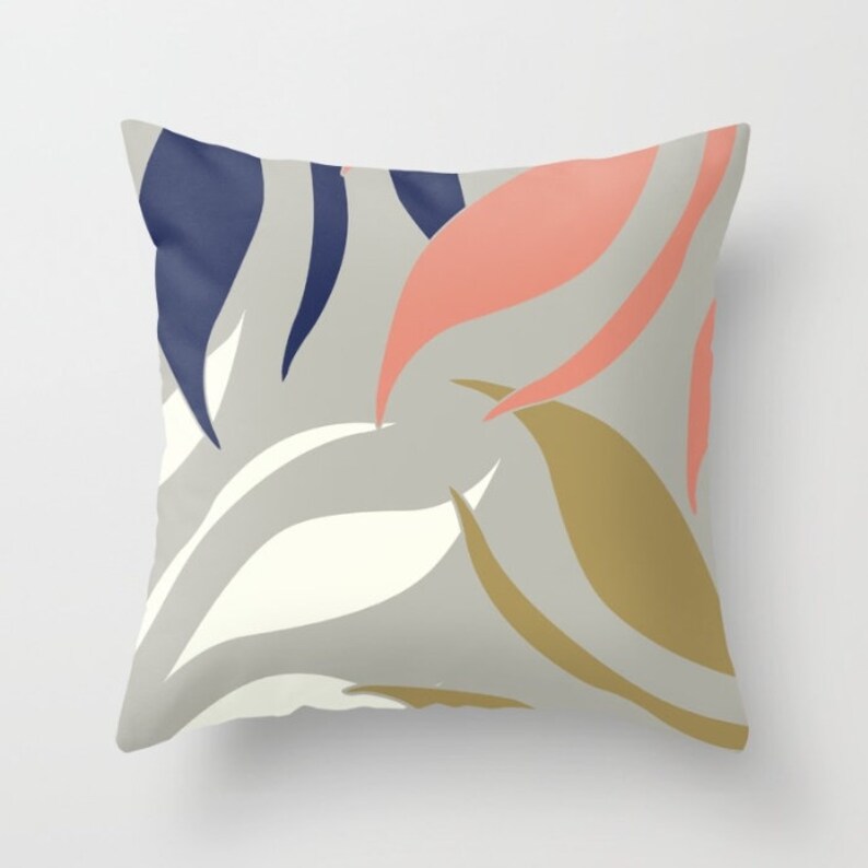 Throw Pillow Covers Decorative Pillows Pink Gray Navy Blue Etsy