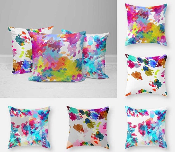 Watercolor Pillow Covers Colorful Throw Watercolor Mandala Throw Pillow cover