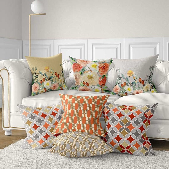 6 Throw Pillow Ideas To Refresh A Grey Or Beige Sofa - The Mom Edit