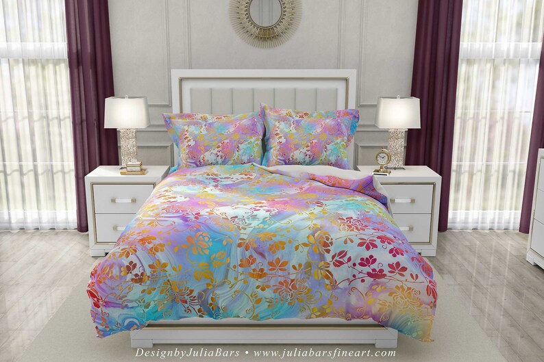 Duvet Cover Queen Bohemian Bedding Comforter Cover Pillow Etsy