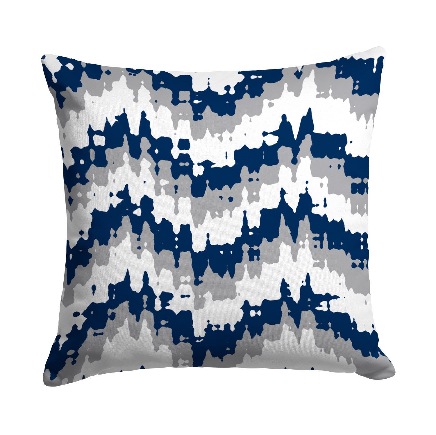 Decorative Blue 18x18 (45x45 cm) Pillow Covers, Suede Shibori & Quilted  Throw Pillows For Sofa, Geometric Pattern Modern Style - Kia