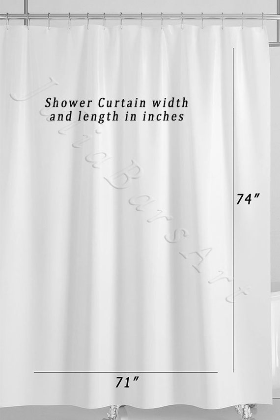 Teal Purple Shower Curtain Set Bath Mat Yellow Orange Etsy
