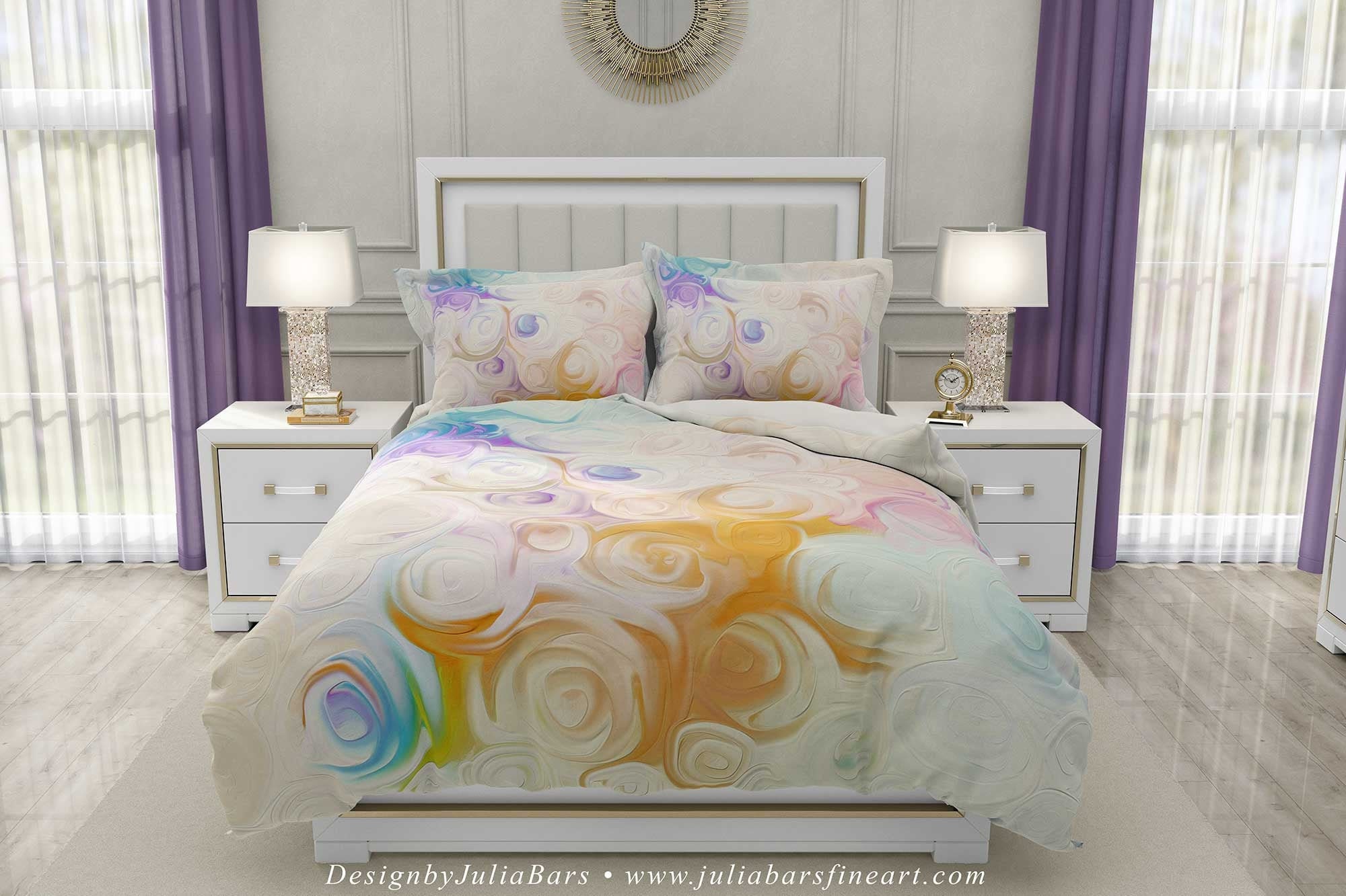 Floral Duvet Cover Abstract Duvet Cover Queen King Twin Etsy