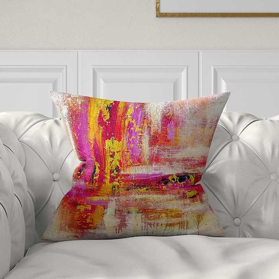 abstract couch pillows