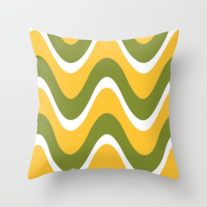 Yellow Green Pillow Covers Floral Throw Pillows Bright Etsy Canada