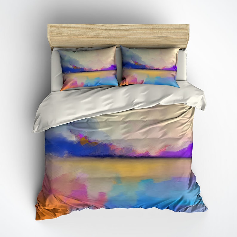 Duvet Cover Artistic Abstract Bedding Set Queen Size King Etsy