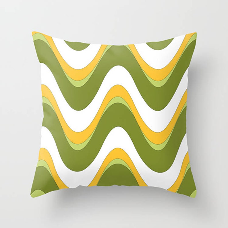 Yellow Green Pillow Covers Floral Throw Pillows Bright Etsy