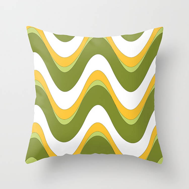 Yellow Green Pillow Covers Floral Throw Pillows Bright Etsy Canada