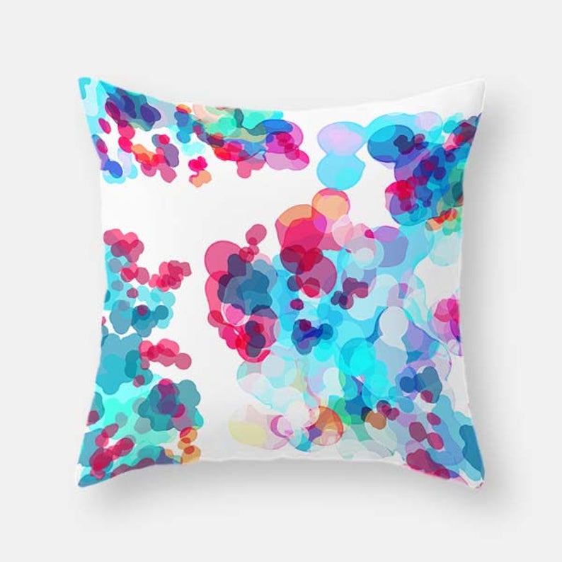 Watercolor Pillow Covers Throw Pillows Colorful Pillows Art Etsy