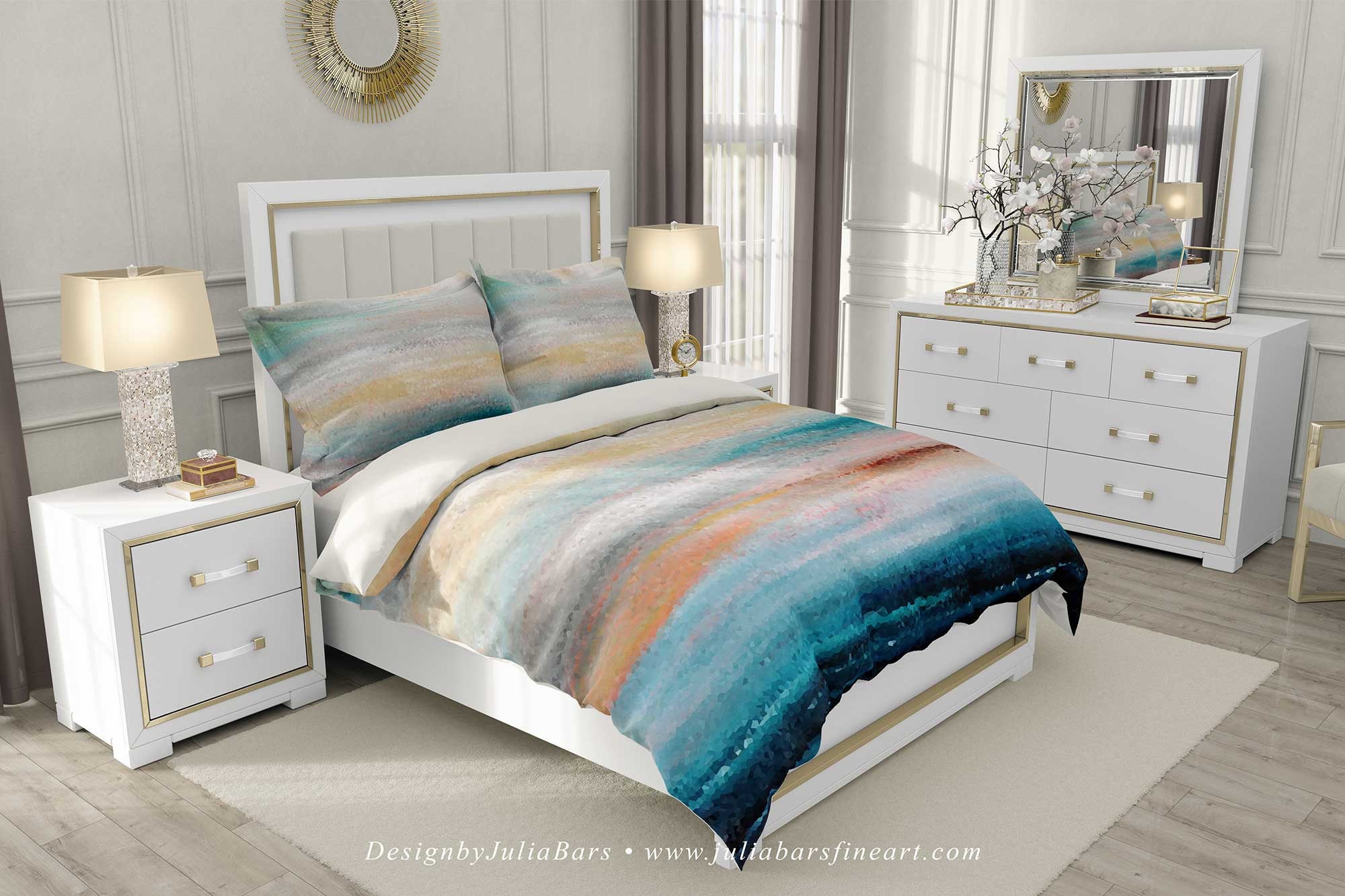 Teal and gray comforter set deals
