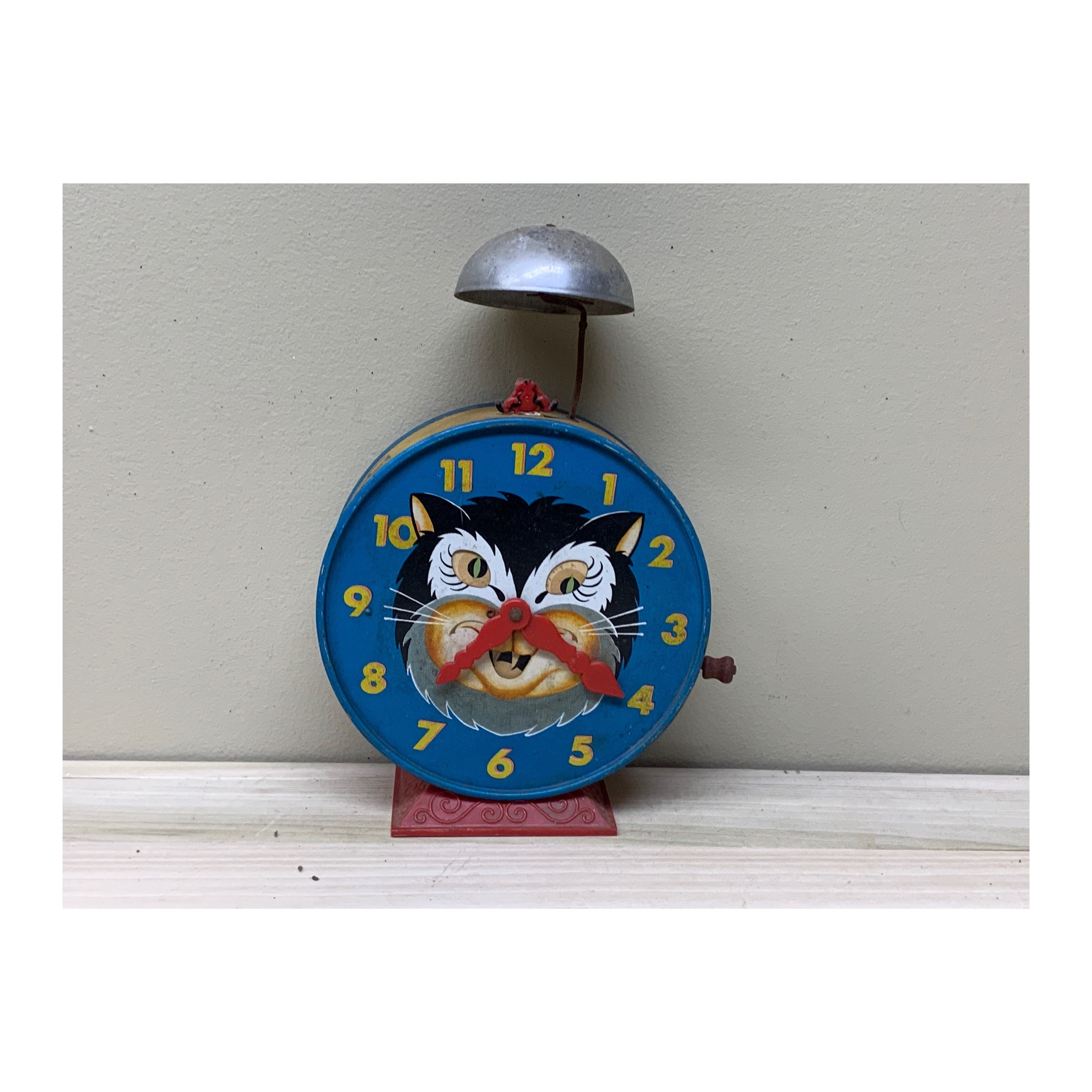 Vintage hickory dickory clock tin toy. Etsy