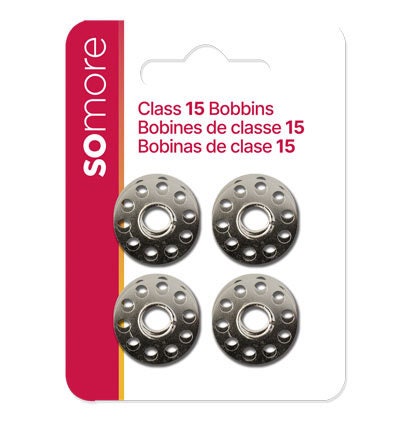 Singer Class 15 Bobbins - Pack of 4 Plastic Sewing Machine Bobbins #2134