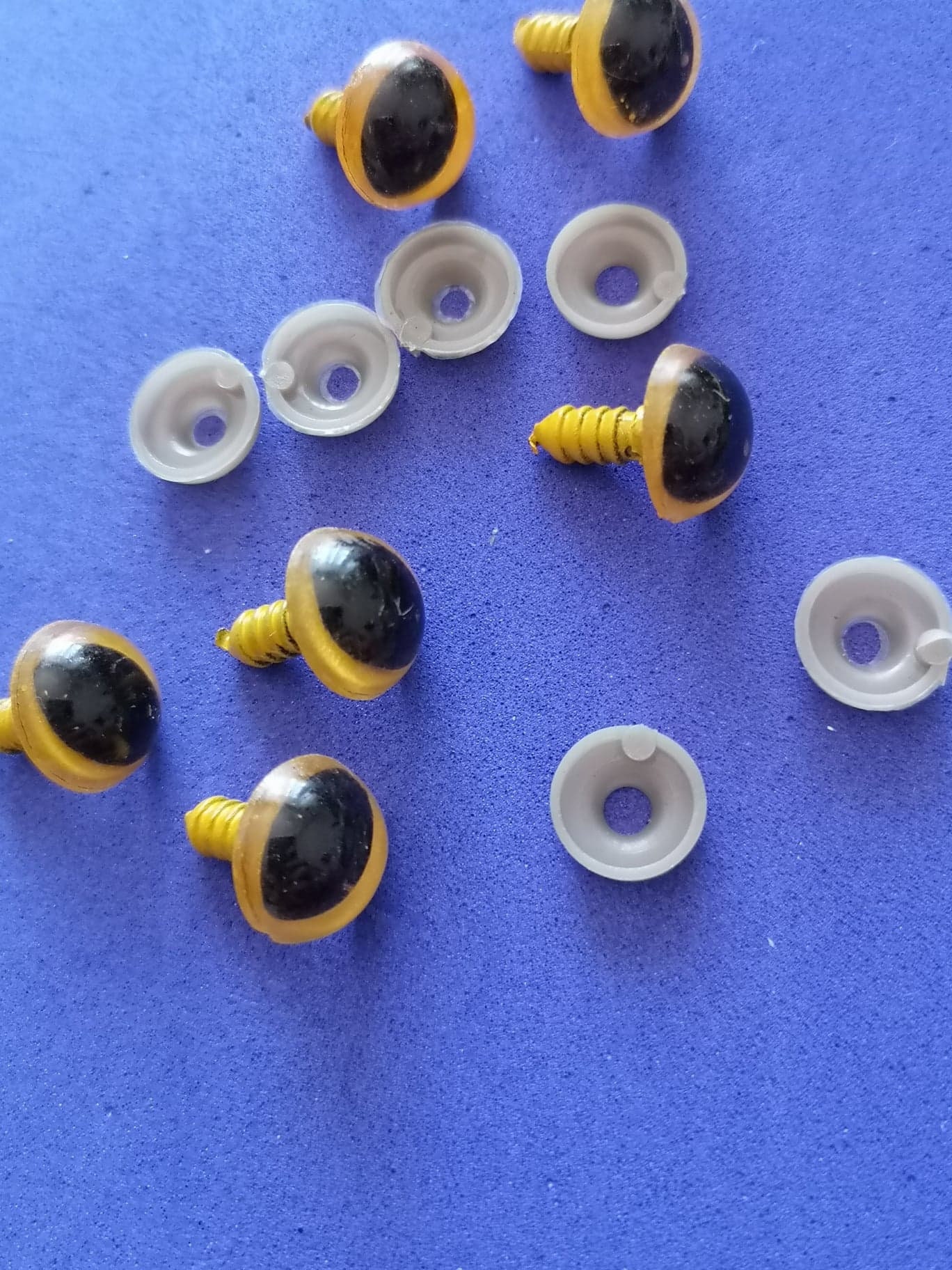 8mm BLACK safety eyes (5 pairs) plastic, amigurumi, animal, plastic