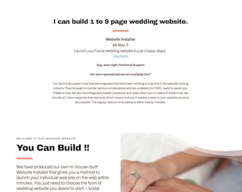 Plantillas para sitios web de bodas, crea sitios web de invitaciones