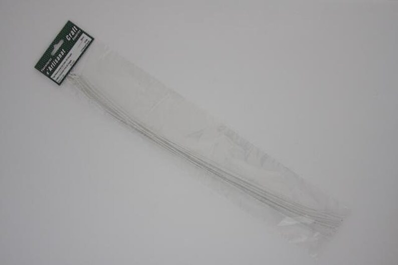 18 inches 20 Gages Cotton Covered Wire White 36 Flower Stems