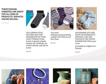 Creación de dominio web, página de destino